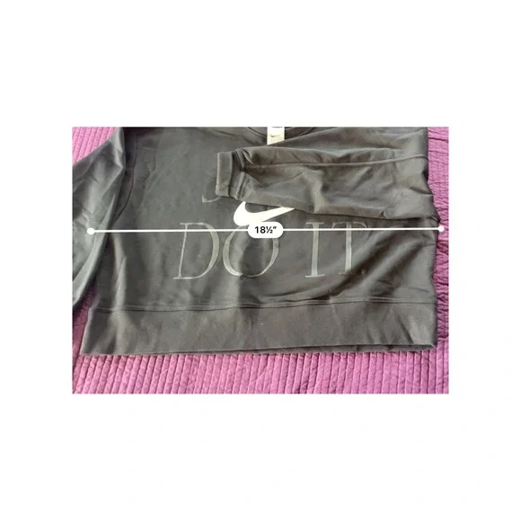 Nike Dri Fit Crewneck Sweatshirt Just Do It Logo Women's Size M - Picture 4 of 5